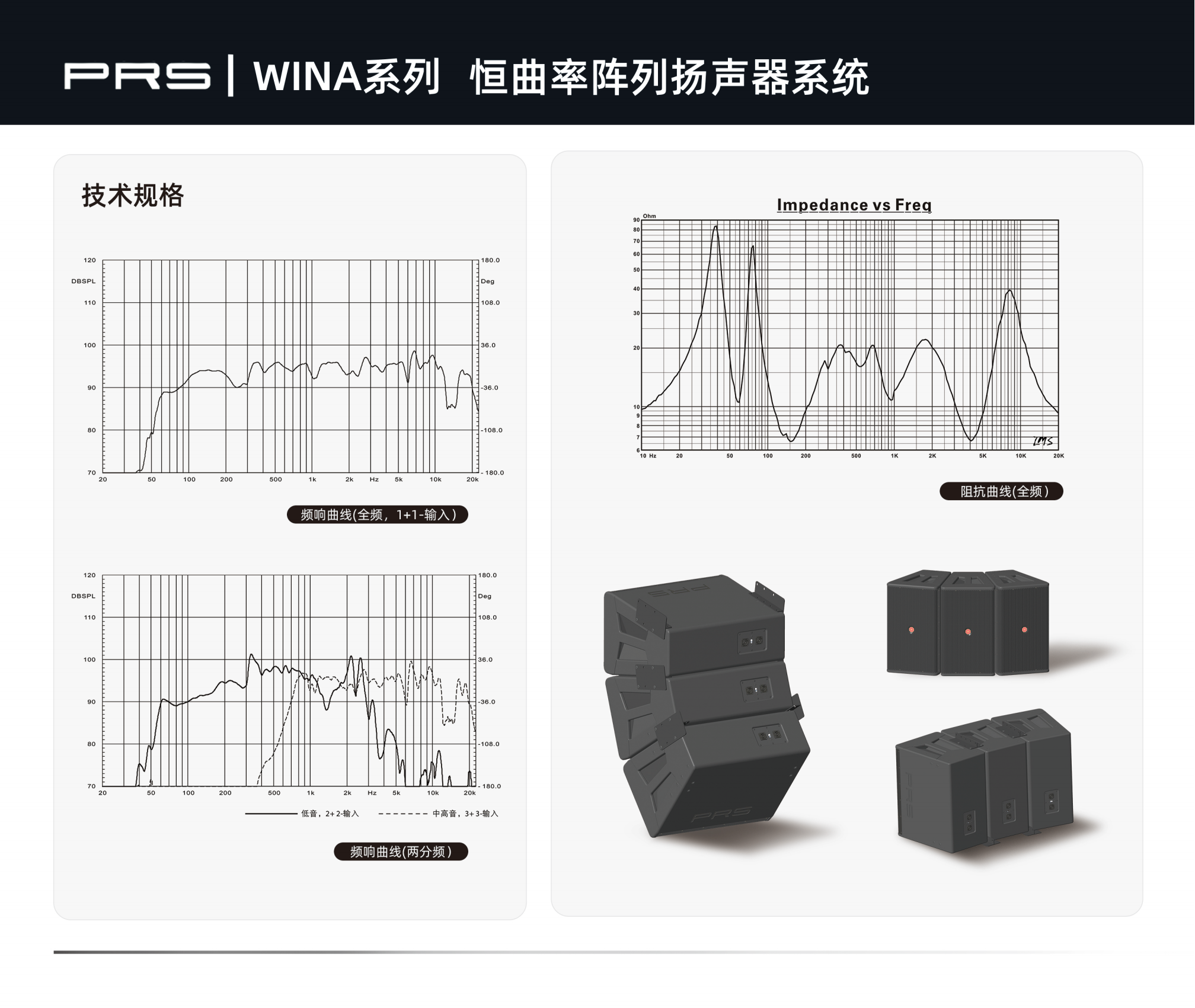 PRS PRS免费看片在线观看网站 WINA係列恒曲率陣列揚聲器係統WINA-312H/312W/312N/312I
